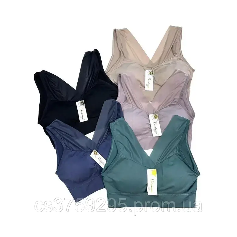 Топ зі з“ємними чашками на широких брителях з сіточкою 