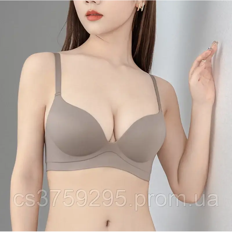 Бюстгалтер безшовний та без кісточок капучино
