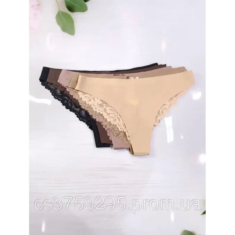 Стринги безшовні з мереживом 