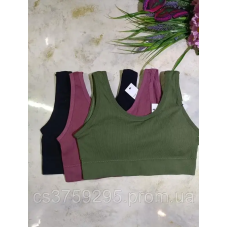 Топ безшовний в мілкий рубчик