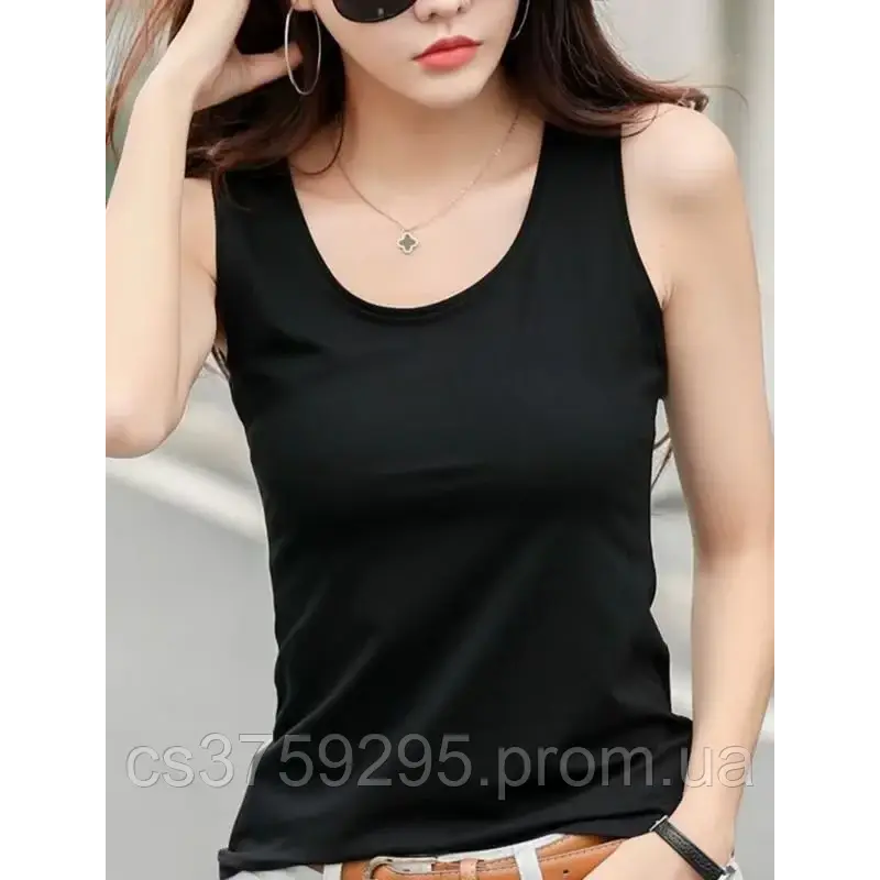 Майка - топ на широких брителях з чашками 