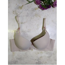 Бюстгалтер на кісточках та з безшовним широким поясом капучино