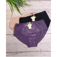 Трусики з бавовни з мереживом 
