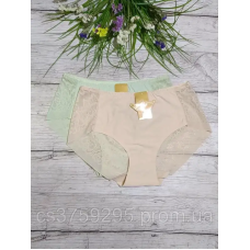 Трусики завищені безшовні з мікрофібри з мереживом