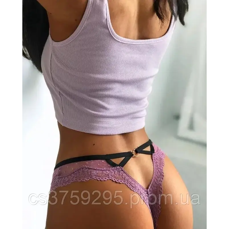 Стринги з мережива з сіточкою