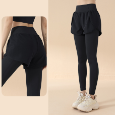 Легінси з шортами чорні 