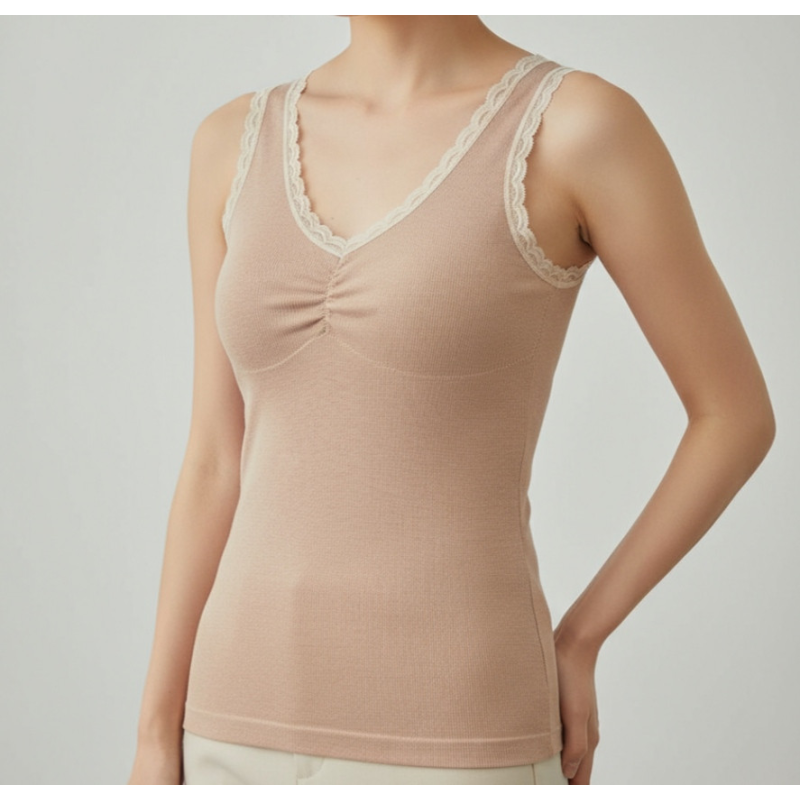 Майка тепла з мереживом 