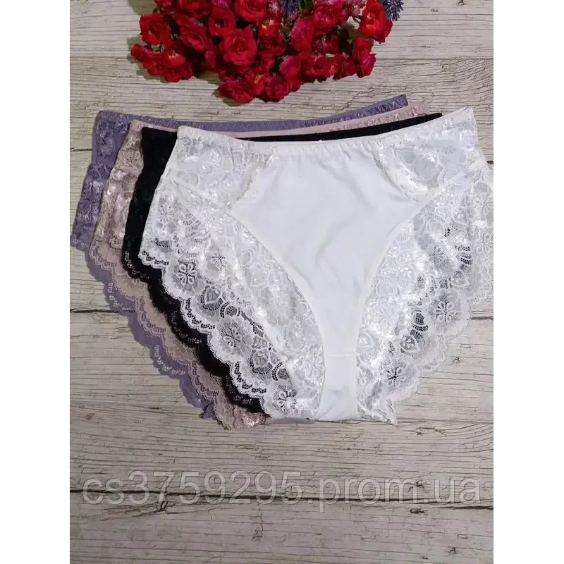 Трусики високі з мікрофібри з мереживом корегуючи Трусики високі з мікрофібри з мереживом корегуючи