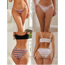 Трусики з бавовни в кольорові смужки