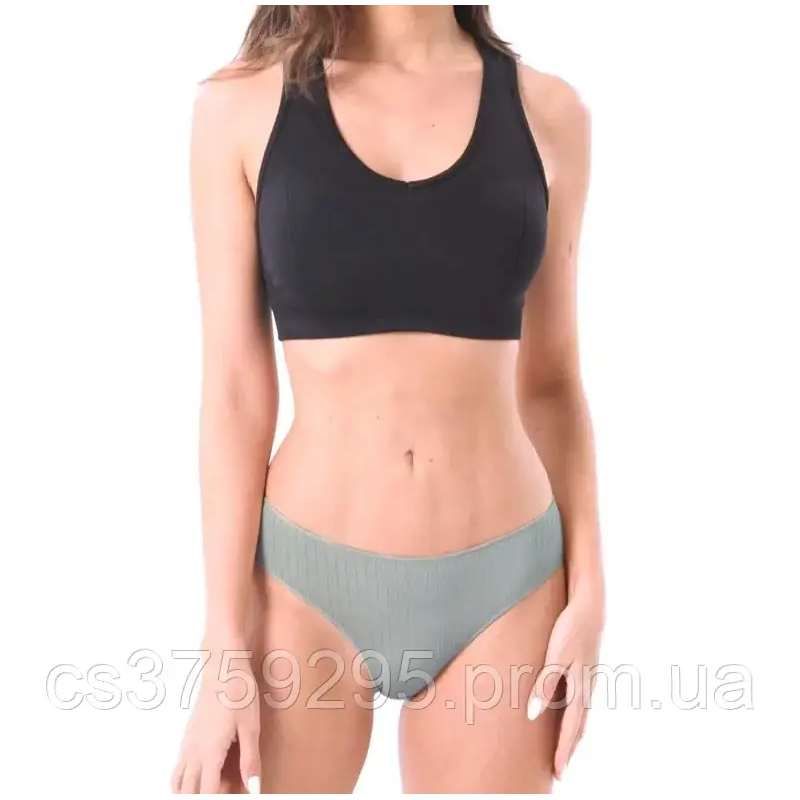 Трусики з тоненької бавовни в рубчик