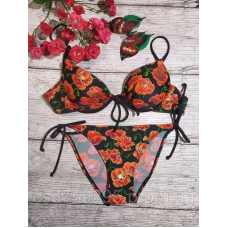 Купальник в маки формований на кісточці без пушапу Anabel Arto