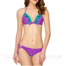 Купальник фіолетовий з бірюзою на зав“язках