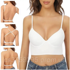 Бюстгальтер топ на кісточках з відкритою спинкою  з мікро фібри