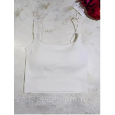 Майка-топ з бавовни з нез“ємними чашками