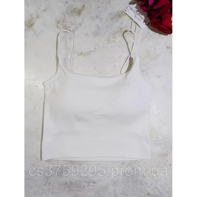 Майка-топ з бавовни з нез“ємними чашками